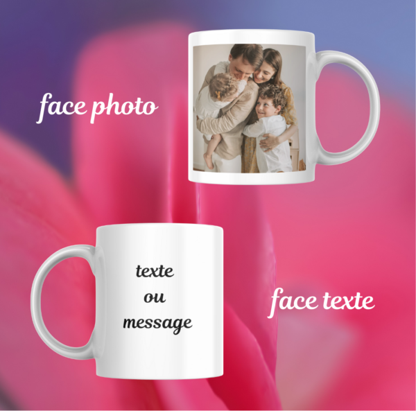 mug option deux faces mug photo personnalisé